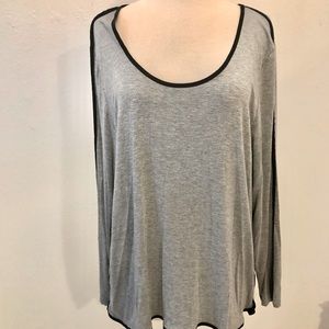 Philosophy Gray w/ Black Piping Pullover Tunic